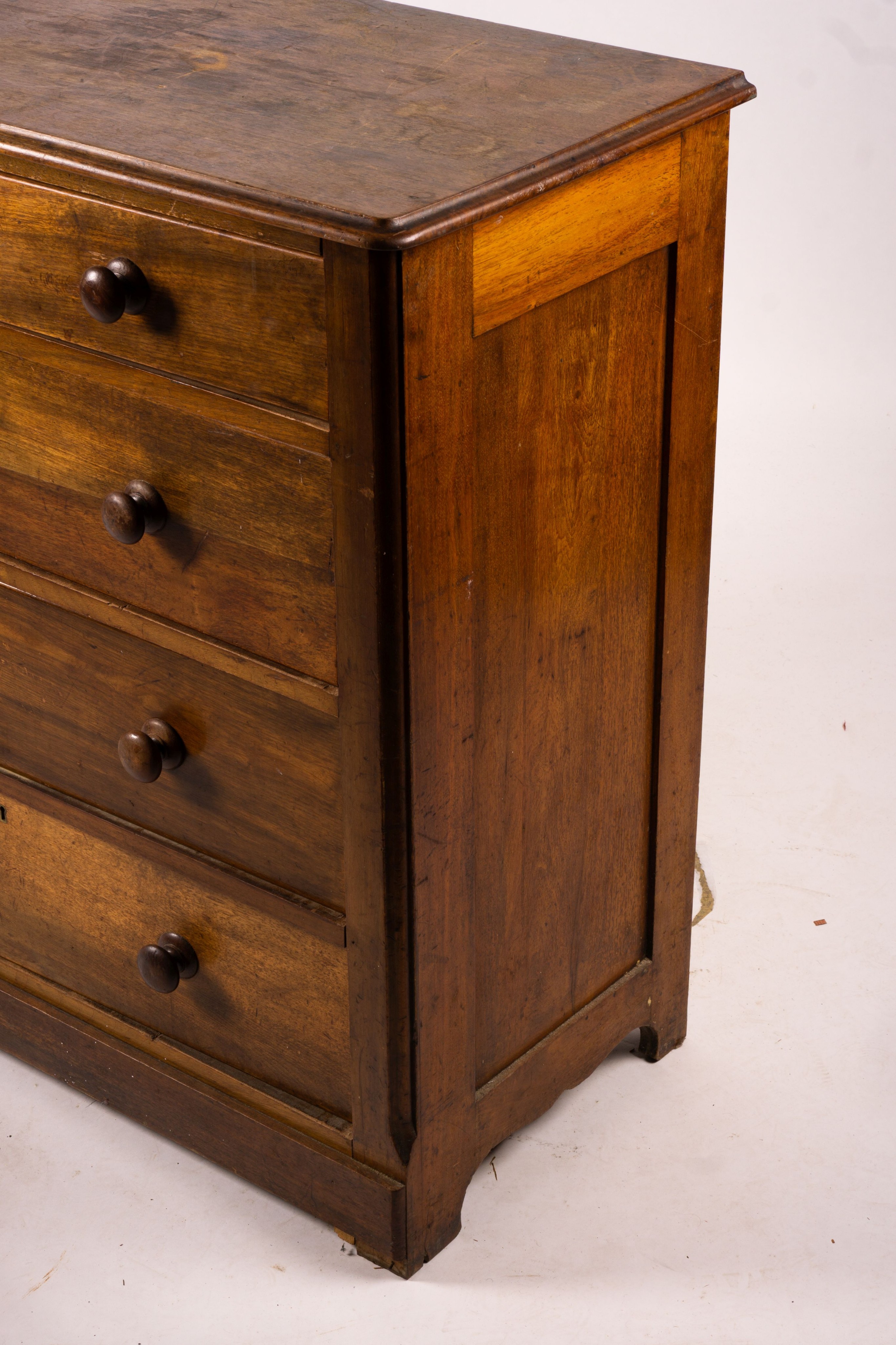 A pair of Victorian walnut chests, width 102cm, depth 49cm, height 99cm